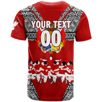 Custom Tonga Rugby Ikale Tahi Sipi Tau T Shirt LT2 - Polynesian Pride
