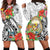 (Custom Personalised) Hawaii Hibiscus Kanaka Polynesia Hoodie Dress - LT2 WHITE - Polynesian Pride