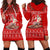 (Custom Personalised) Tonga Christmas - Kilisimasi Fiefia Santas Polynesia Hoodie Dress - LT2 RED - Polynesian Pride