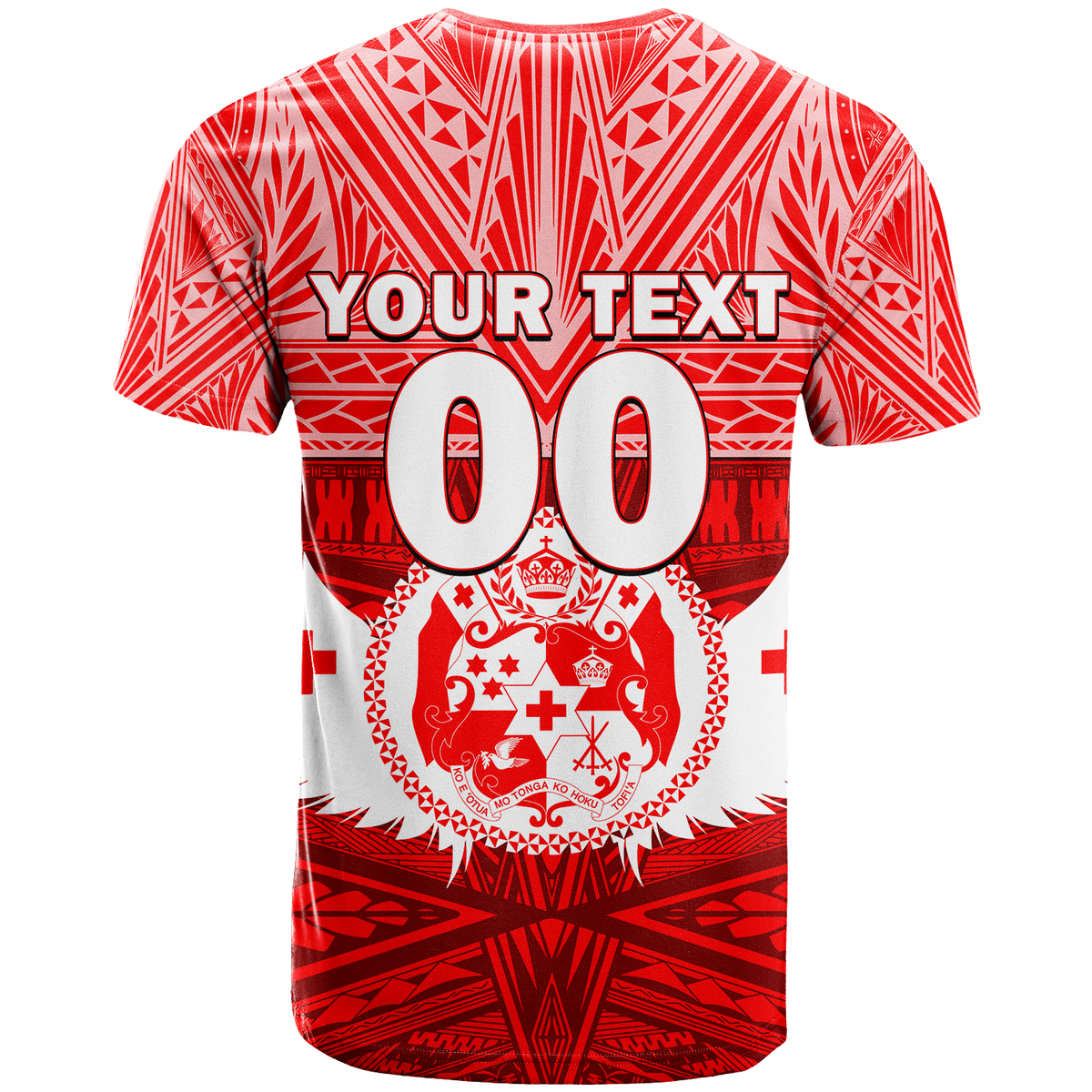 Custom Tonga Rugby Mate Maa Tonga Tapa Pattern T Shirt LT2 RED - Polynesian Pride