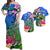 Custom South Sea Islanders Kanakas Hibiscus Polynesian Matching Dress and Hawaiian Shirt LT2 Blue - Polynesian Pride