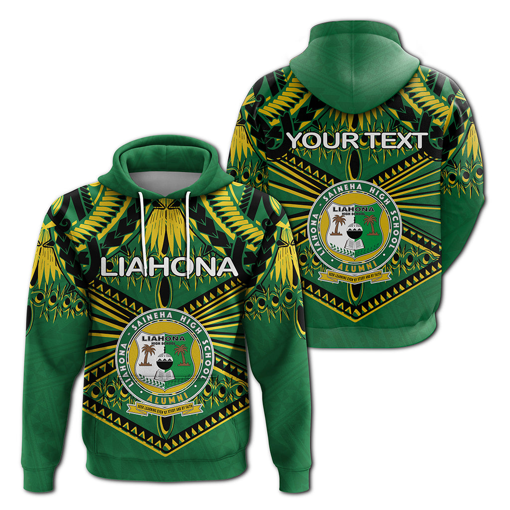 Custom Liahona High School Hoodie Tongan Ngatu LT4 Unisex Green - Polynesian Pride