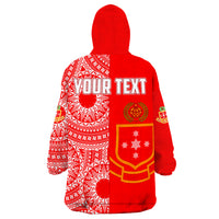 (Custom Personalised) Kolisi Tonga High School Tongan Ngatu Pattern Wearable Blanket Hoodie LT14 - Polynesian Pride