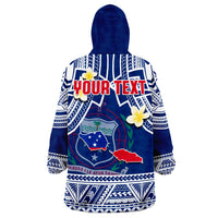 (Custom Personalised) Samoa Samoan Plumeria Flowers Mix Polynesian Pattern Wearable Blanket Hoodie LT14 - Polynesian Pride