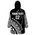 (Custom Text And Number) Fiji Rugby Fijian Cibi Dance Tapa Pattern Black Wearable Blanket Hoodie LT14 - Polynesian Pride