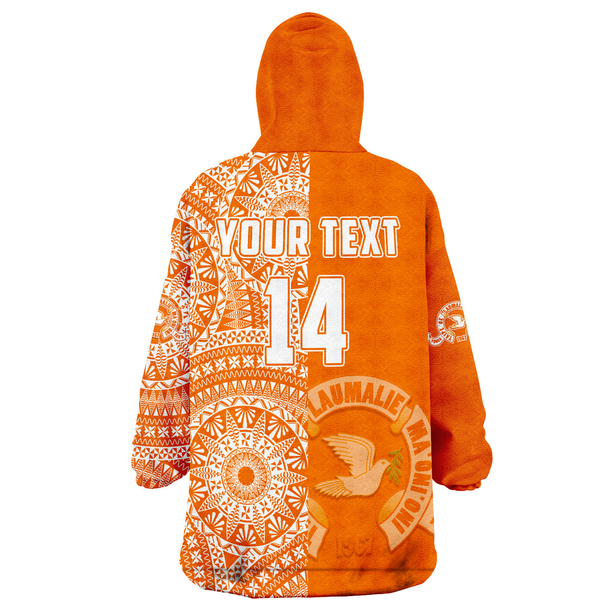 (Custom Text And Number) Tailulu Tonga College Class Of Year Tongan Ngatu Pattern Wearable Blanket Hoodie LT14 - Polynesian Pride