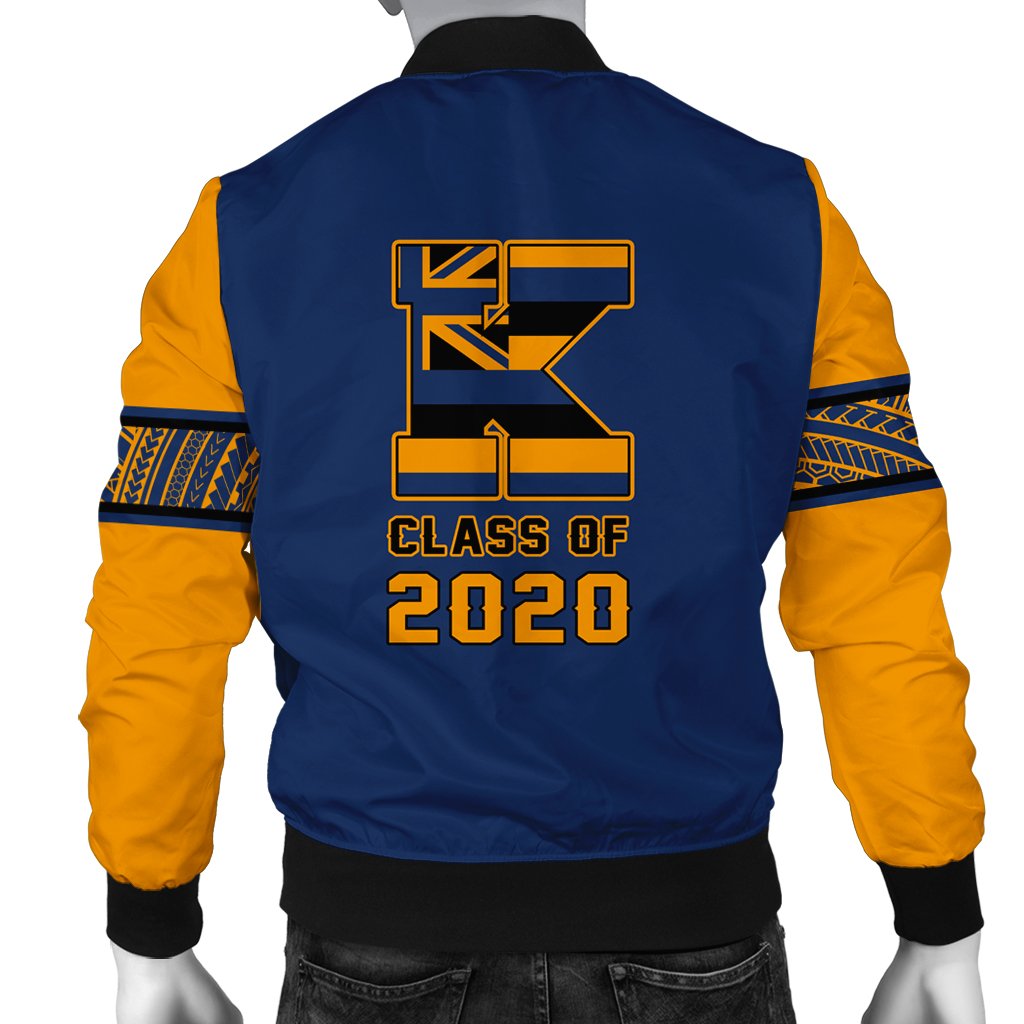 (Personalized) Hawaii Bomber Jacket - Kalaheo High Custom Your Class Bomber Jacket AH - Polynesian Pride