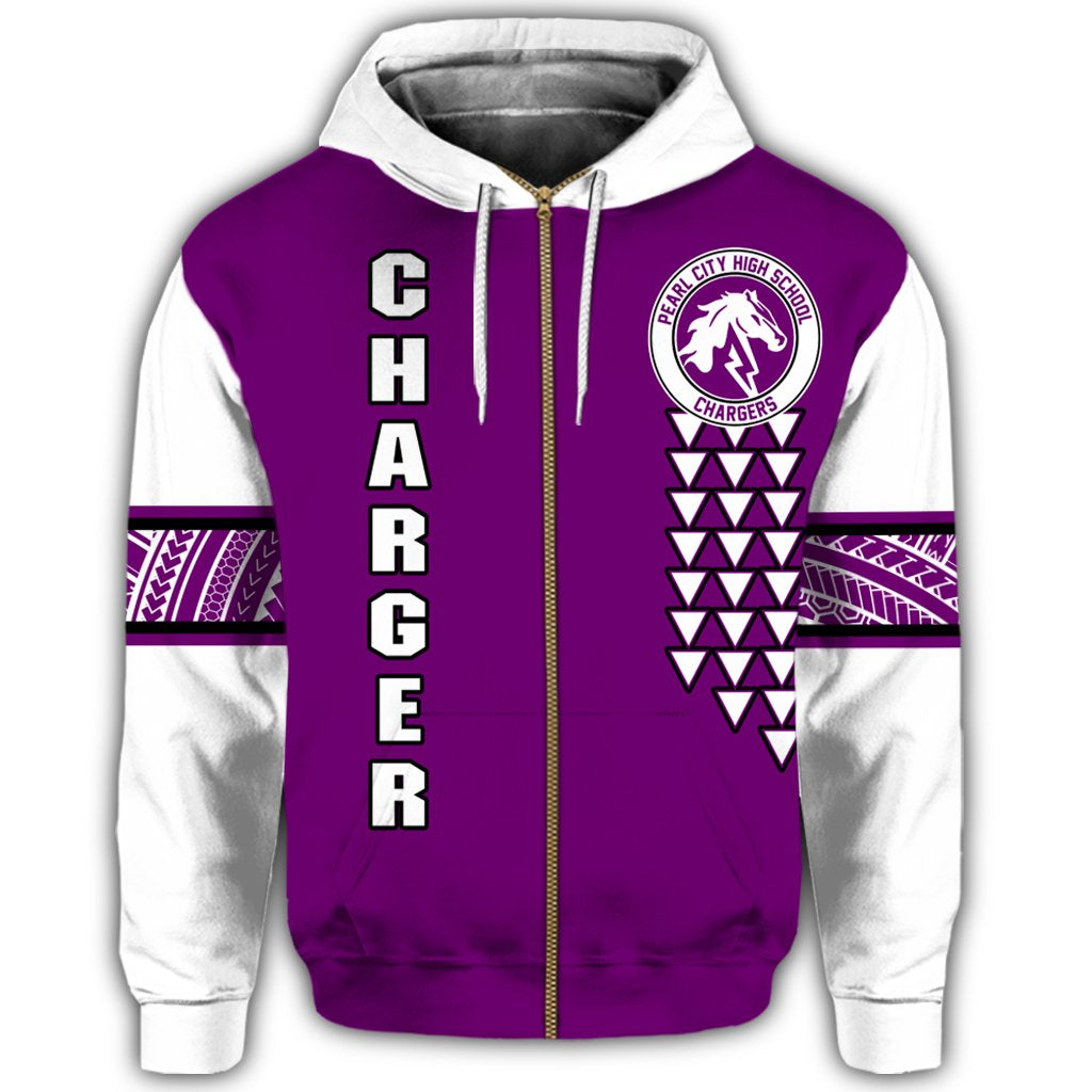 Custom Hawaii Hoodie Pearl City High Custom Your Class Zip Hoodie - Polynesian Pride