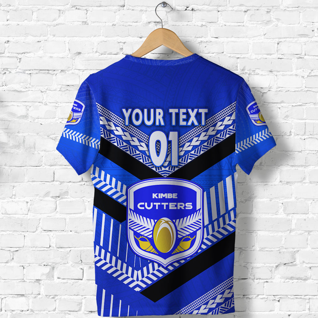 Custom Papua New Guinea Kimbe Cutters T Shirt Rugby Blue, Custom Text and Number LT8 - Polynesian Pride