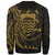 Tuvalu Sweatshirt - Custom Personalised Polynesian Pattern Style Gold Color - Polynesian Pride