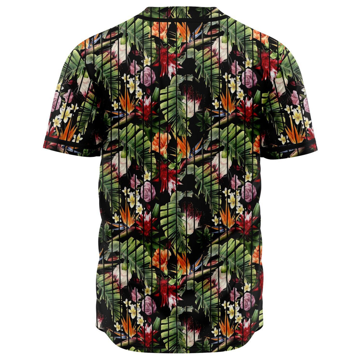 Hawaii Tropical Flowers Watercolor Baseball Jersey - Polynesian Pride