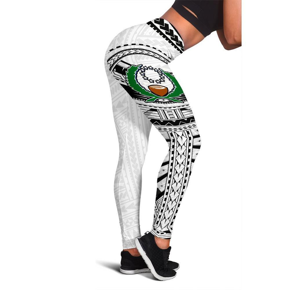 Neo Pohnpei Leggings (White) A6 White - Polynesian Pride