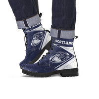 Scotland Rugby Leather Boots - Celtic Scottish Rugby Ball Lion Ver - Polynesian Pride