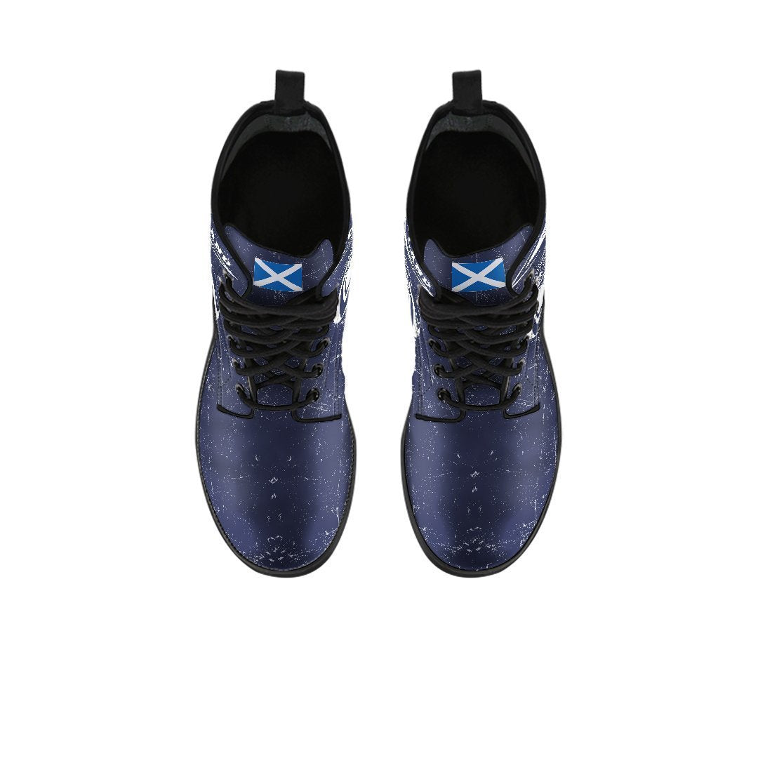 Scotland Rugby Leather Boots - Celtic Scottish Rugby Ball Lion Ver - Polynesian Pride