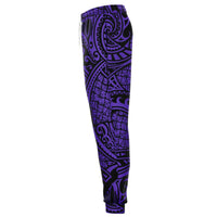 Polynesian Maori Lauhala Violet Joggers - Polynesian Pride