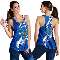 (Custom Personalised) Pohnpei Women Tank Top - Micronesia Pride Blue - LT12 Blue - Polynesian Pride