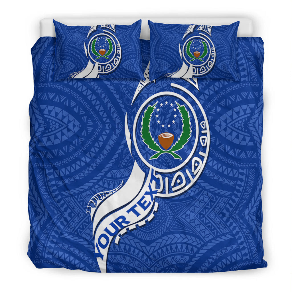 (Custom Personalised) Pohnpei Bedding Set - Micronesia Pride Blue - LT12 - Polynesian Pride