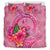 New Caledonia Polynesian Custom Personalised Bedding Set - Floral With Seal Pink - Polynesian Pride