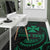 Wallis And Futuna Polynesian Custom Personalised Area Rug - Green Tribal Wave - Polynesian Pride