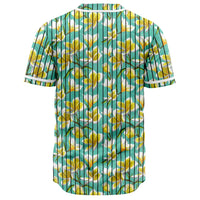 Tropical Plumeria Blue Baseball Jersey - Polynesian Pride