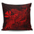 Hula Girl Hibiscus Kanaka Poly Pillow Covers - Red 18'' x 18'' Set Of 1 Red - Polynesian Pride