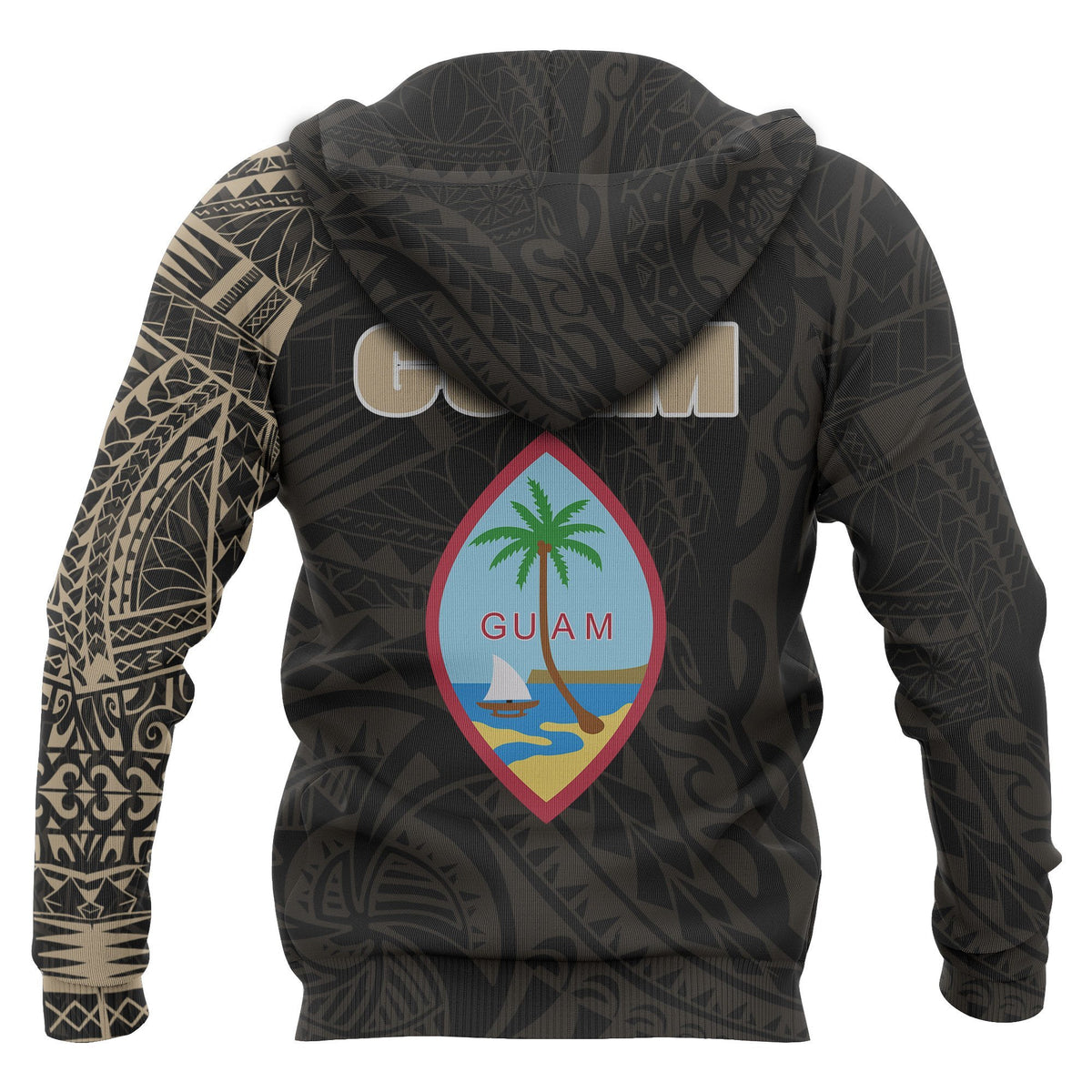 Guam Hoodie Guam Coat of Arms Polynesian Tattoo - Polynesian Pride