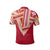 Hawaii Polo Shirt Football Jersey Style Red and White - Polynesian Pride