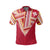 Hawaii Polo Shirt Football Jersey Style Red and White - Polynesian Pride