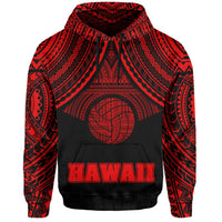 Polynesian Volleyball Hawaii Hoodie Red - Polynesian Pride