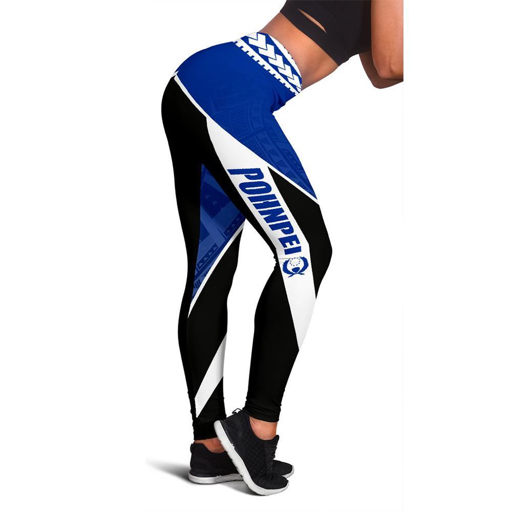 Pohnpei Active Leggings A16 Black - Polynesian Pride