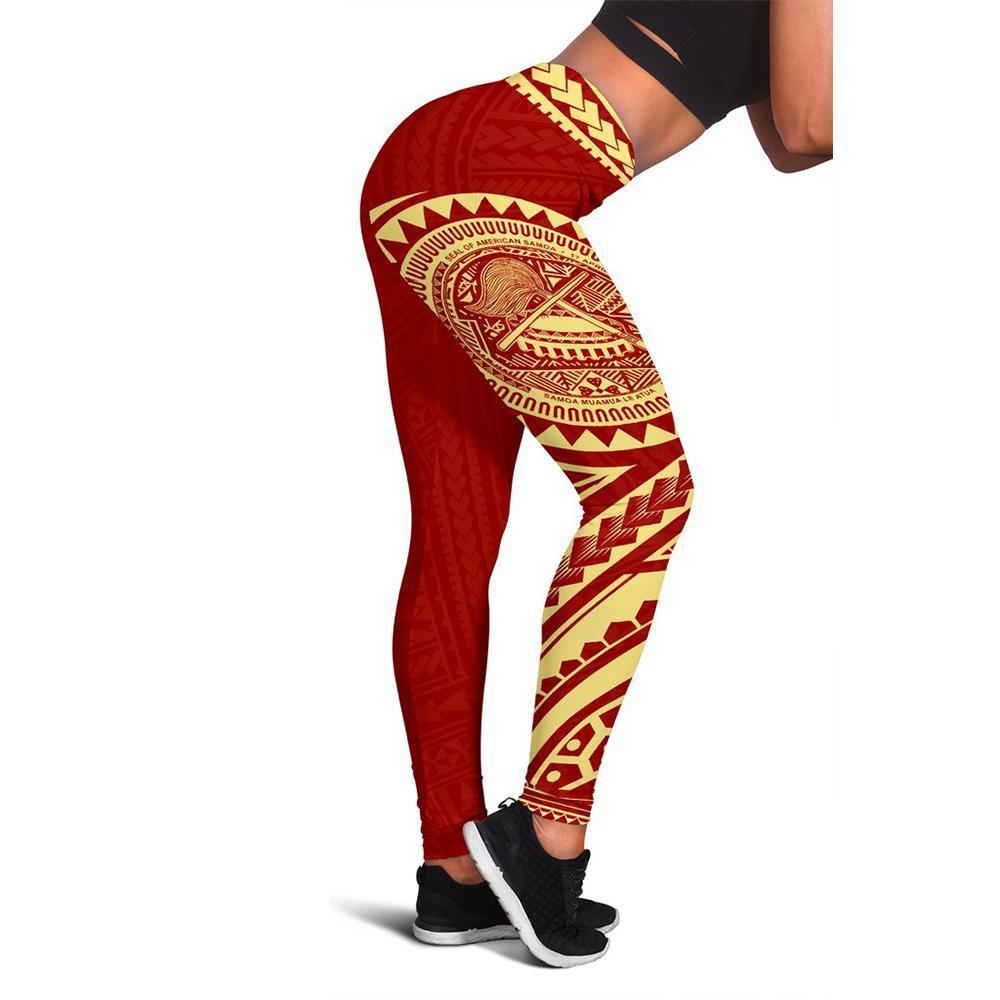 Neo American Samoa Leggings (Red) Red - Polynesian Pride