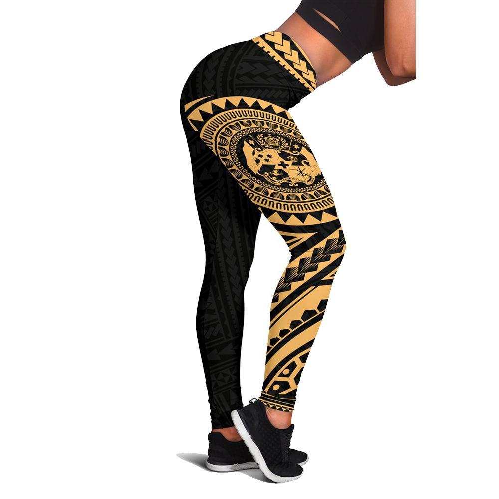 Tonga Polynesian 6th Leggings (Gold) A6 Gold - Polynesian Pride