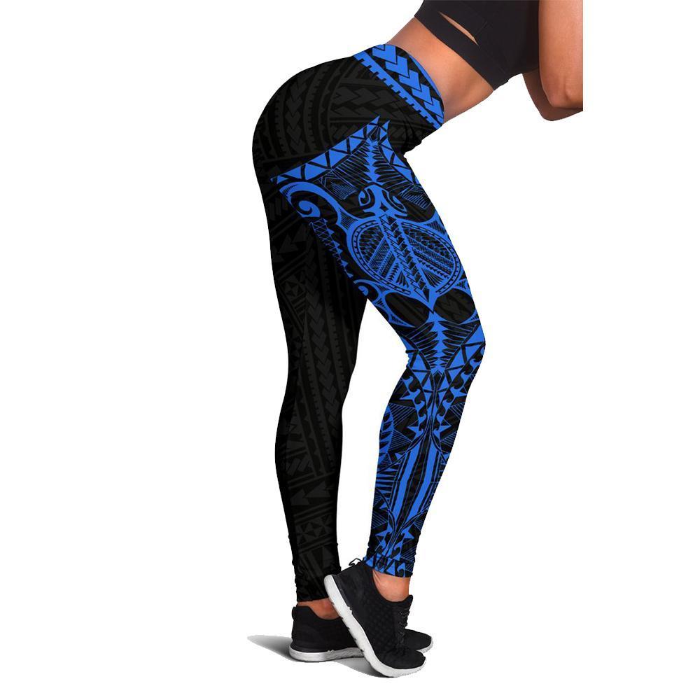 Samoa Polynesian 1st Leggings (Blue) A6 Blue - Polynesian Pride