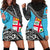 Fiji Hoodie Dress - Fiji Flag Fall In The Wave K9 Blue - Polynesian Pride