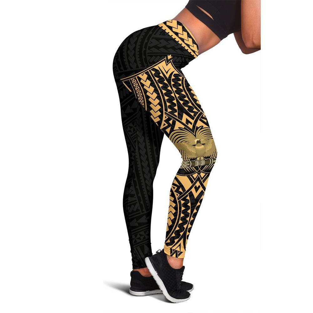 Papua New Guinea 4th Leggings A6 Gold - Polynesian Pride