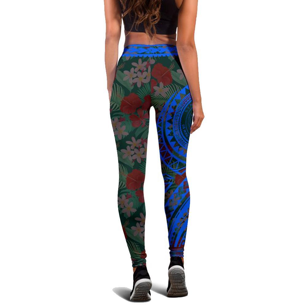 Hawaii Seal Leggings (Blue) A6 - Polynesian Pride