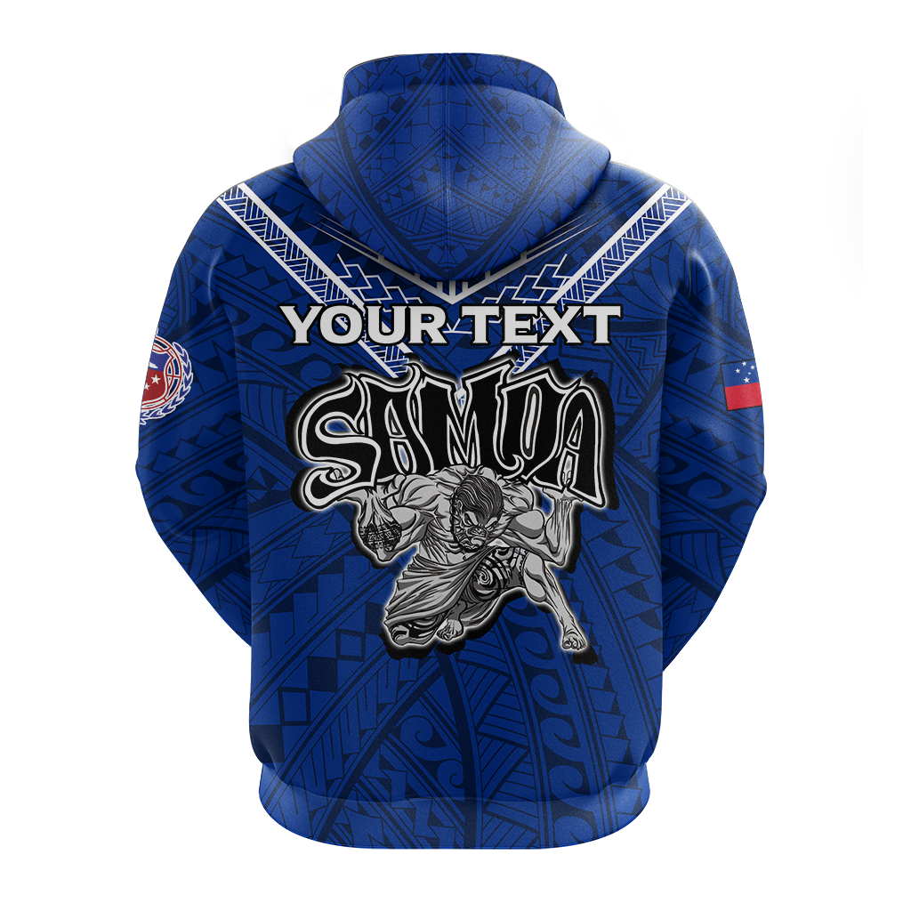 Custom Toa Samoa Rugby Hoodie Samoan Warrior Pride LT12 - Polynesian Pride