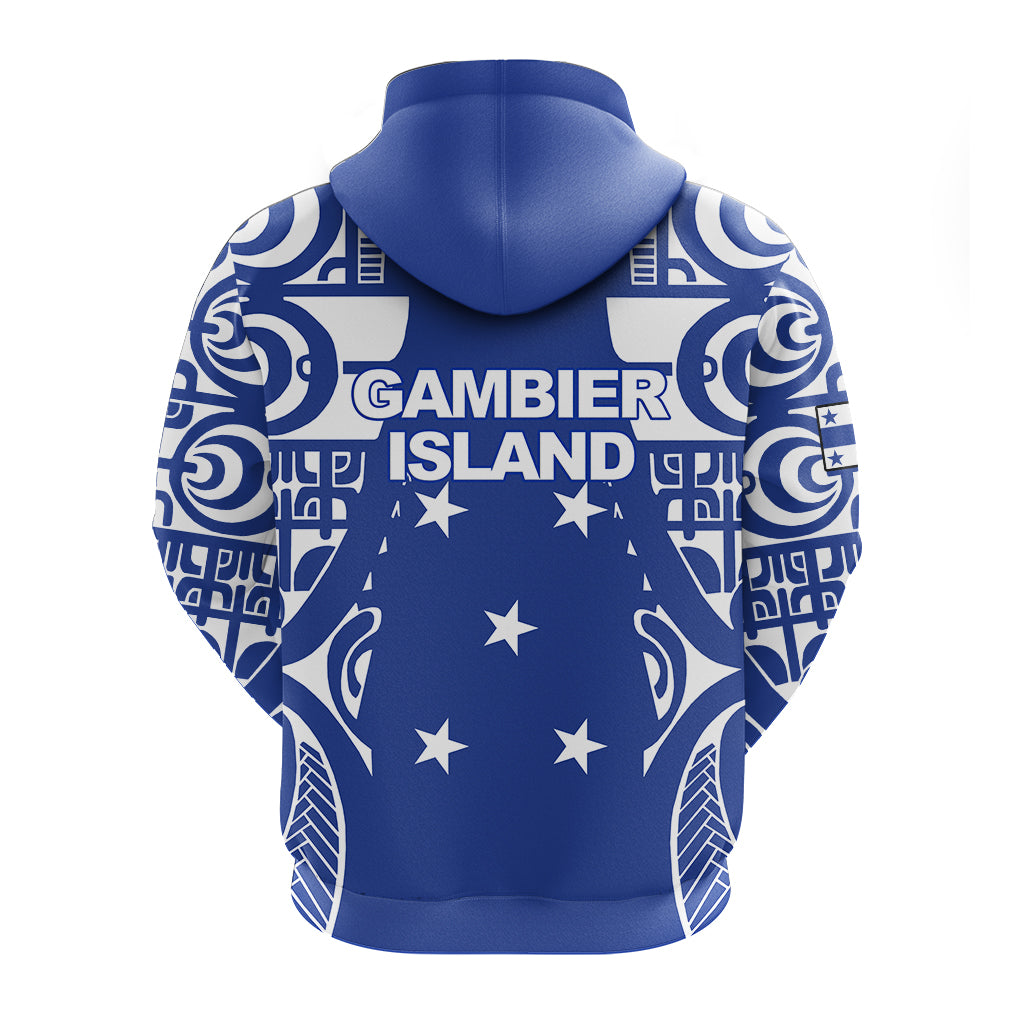 Custom Gambier Islands Tribal Tattoo Hoodie LT12 - Polynesian Pride