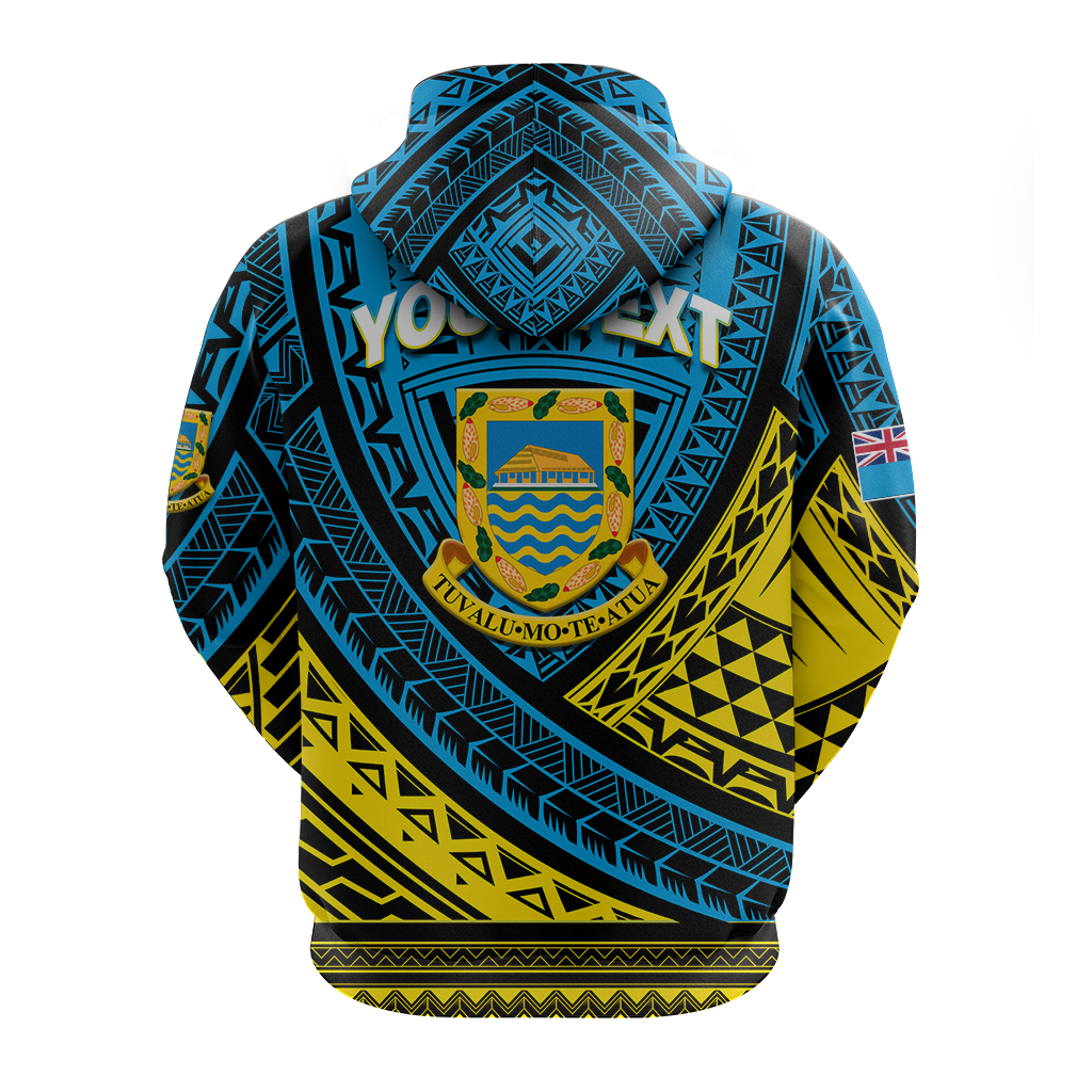 Custom Tuvalu Hoodie 44th Independence Anniversary Tribal Pattern LT12 - Polynesian Pride