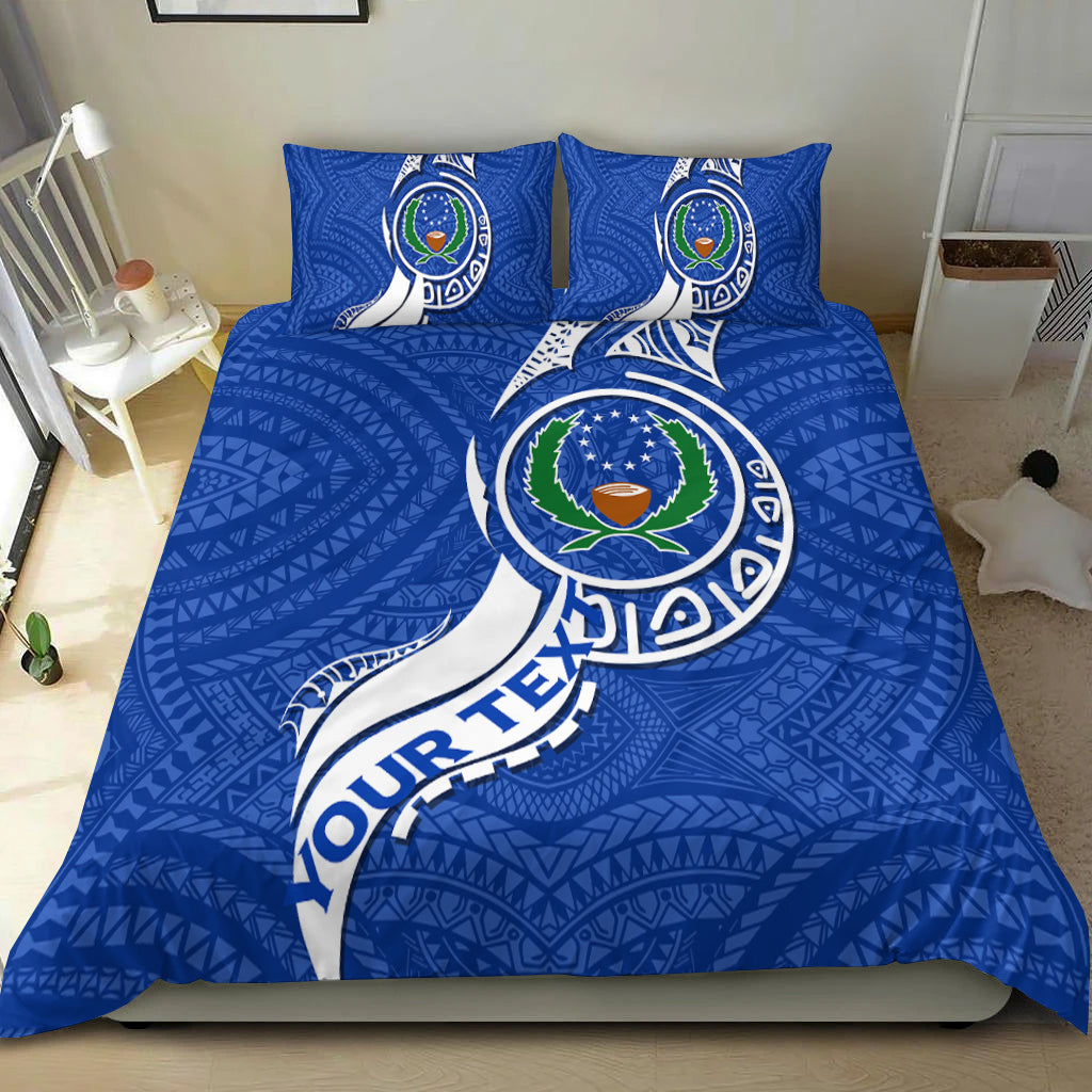 (Custom Personalised) Pohnpei Bedding Set - Micronesia Pride Blue - LT12 - Polynesian Pride