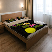 Palau Polynesian Custom Personalised Bedding Set - Plumeria Tribal - Polynesian Pride