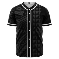 Hawaii Polynesian Kakau Baseball Jersey V.5 - Freestyle - Grey Grey - Polynesian Pride