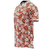 Hibiscus Flower Pattern Baseball Jersey - Polynesian Pride