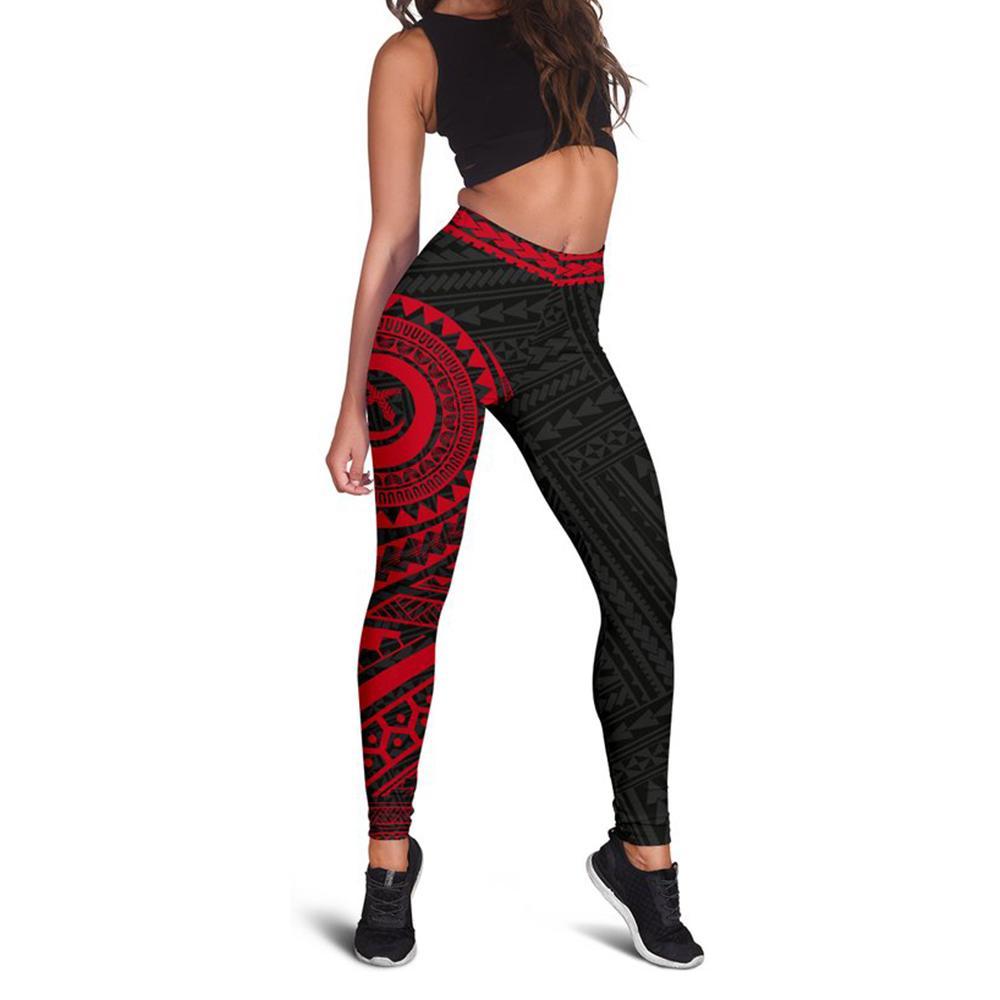 Vanuatu Rising 2nd Leggings (Red) A6 - Polynesian Pride