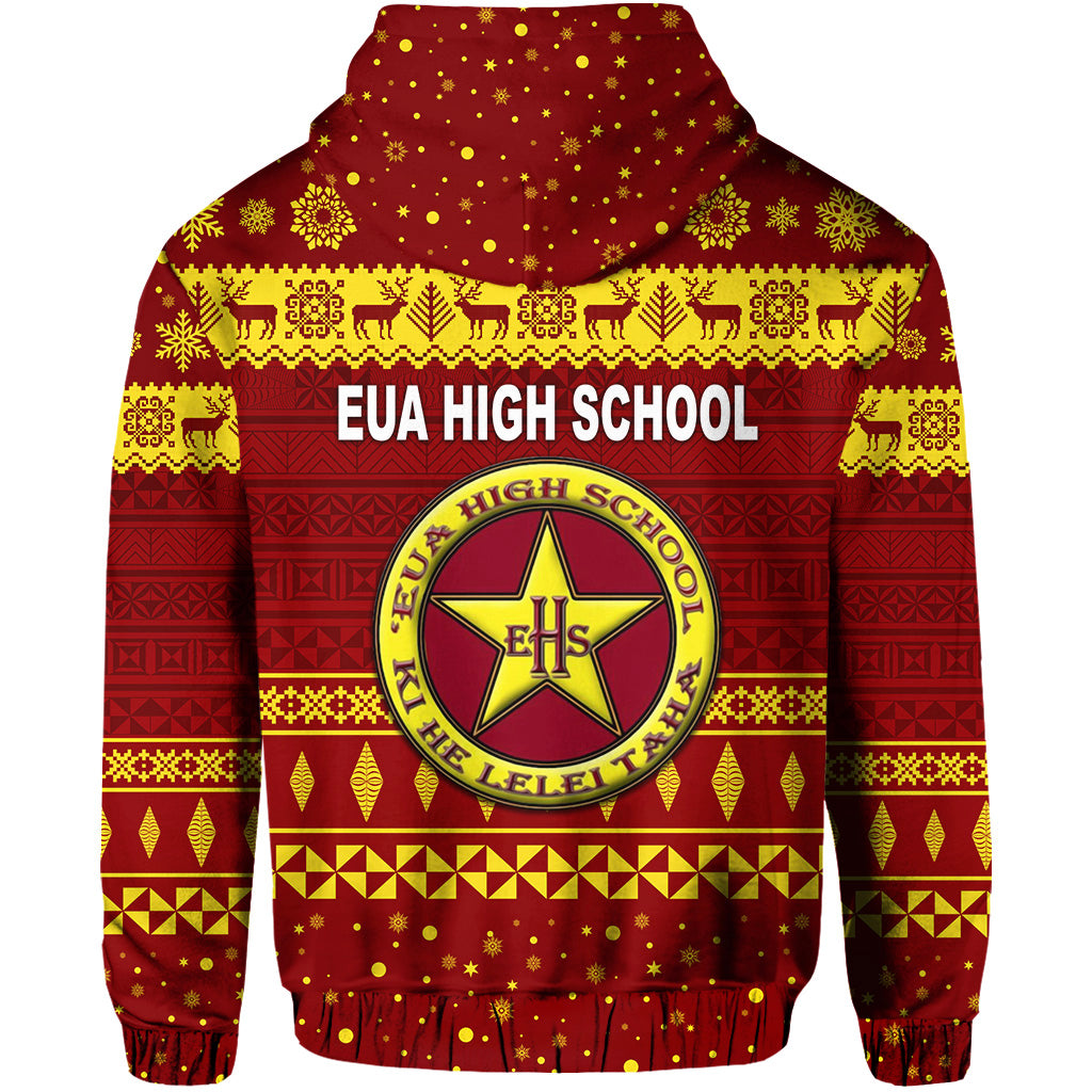 Eua High School Christmas Zip Hoodie Simple Style LT8 - Polynesian Pride
