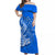 Custom Polynesian Matching Dress And Shirt with Tribal Hammerhead Shark Blue LT6 - Polynesian Pride