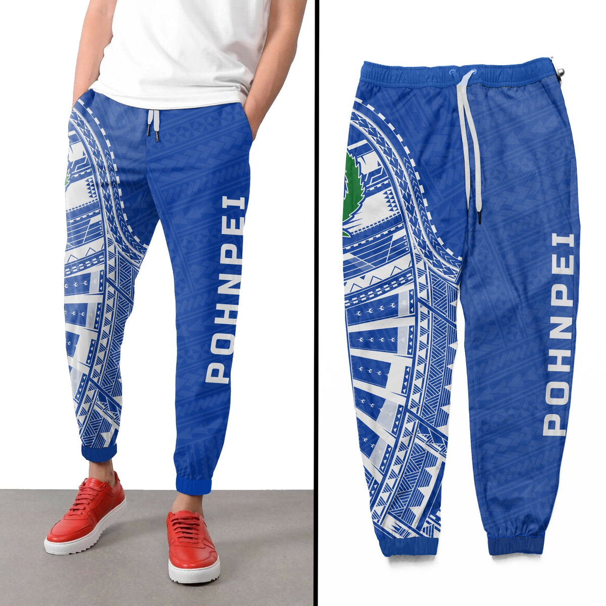 Pohnpei Rising Sweatpants A16 Unisex Blue - Polynesian Pride