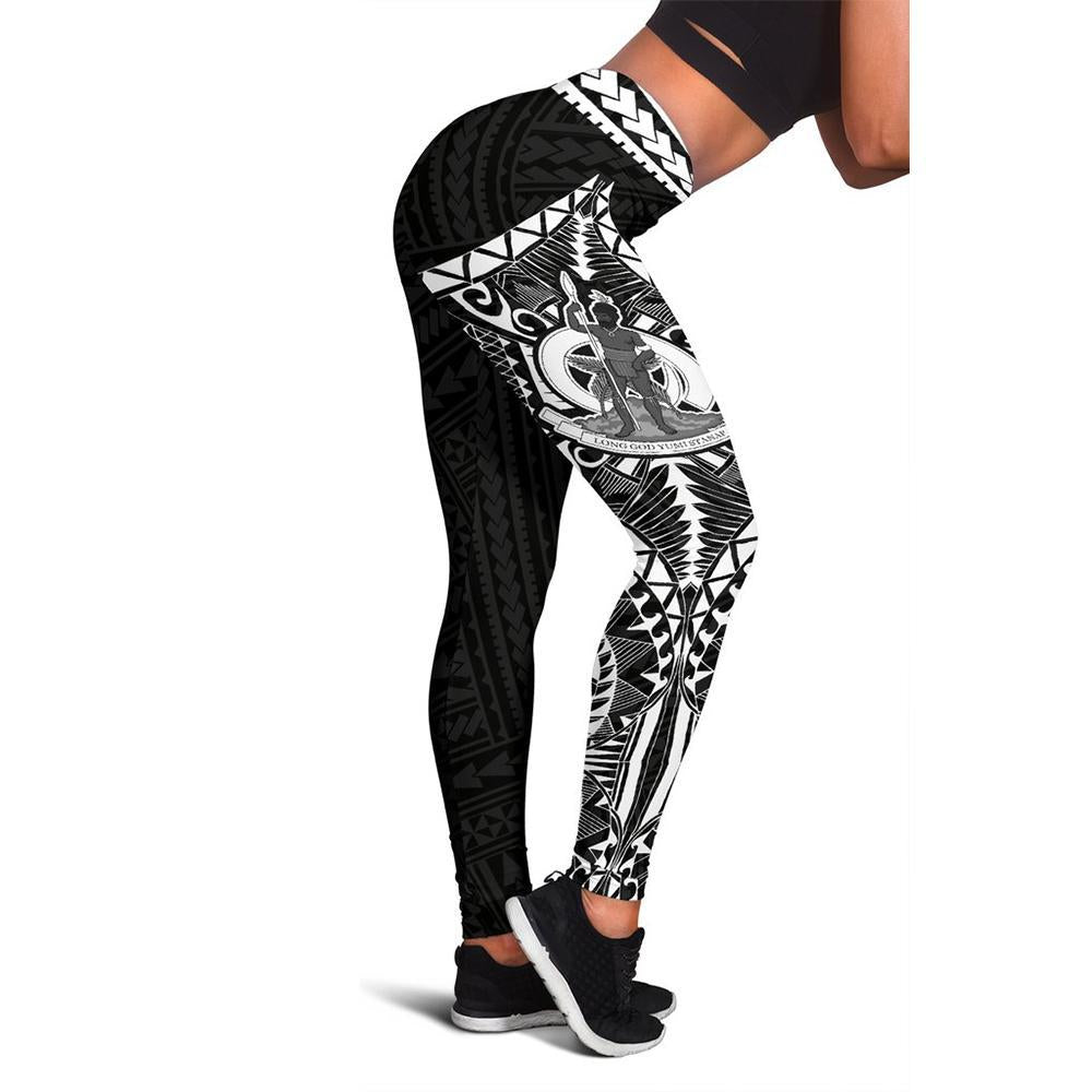 Vanuatu Rising 1st Leggings (White) A6 White - Polynesian Pride