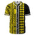 Hawaii Polynesian Kakau Baseball Jersey V.2 - Freestyle - Yellow Yellow - Polynesian Pride