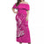 Hammerhead shark Off Shoulder Long Dress Polynesian Pink Style LT6 Long Dress Pink - Polynesian Pride